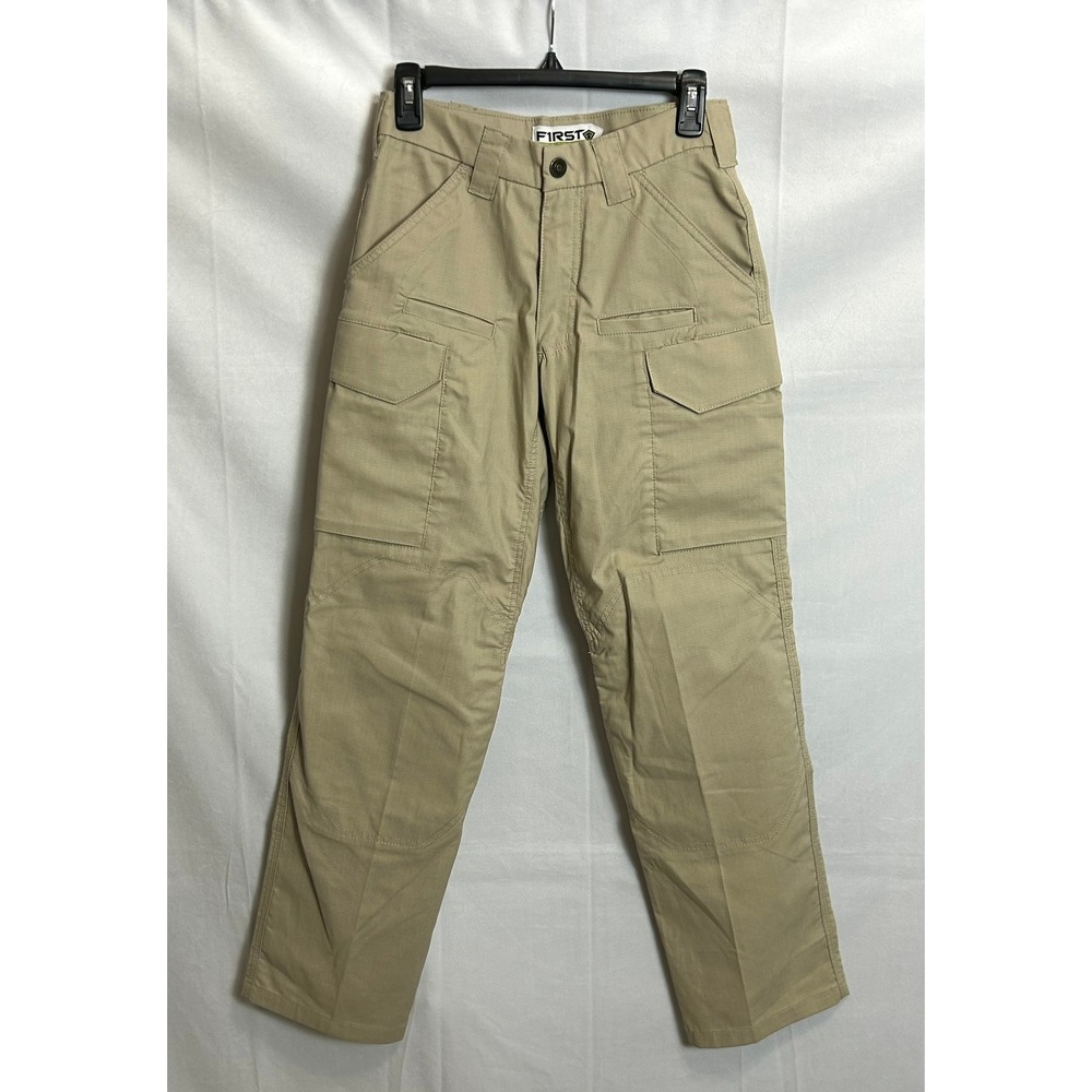 First Tactical V2 Mens Ripstop Cargo Pants Khaki Tan 28x30 Tactical Utility Duty